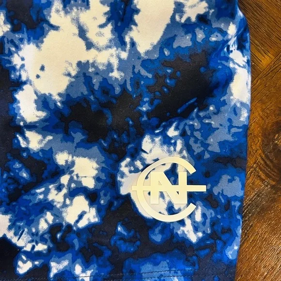 Nautica Competition Blue Abstract Print Sports Bra | Medium - Picture 2 of 5